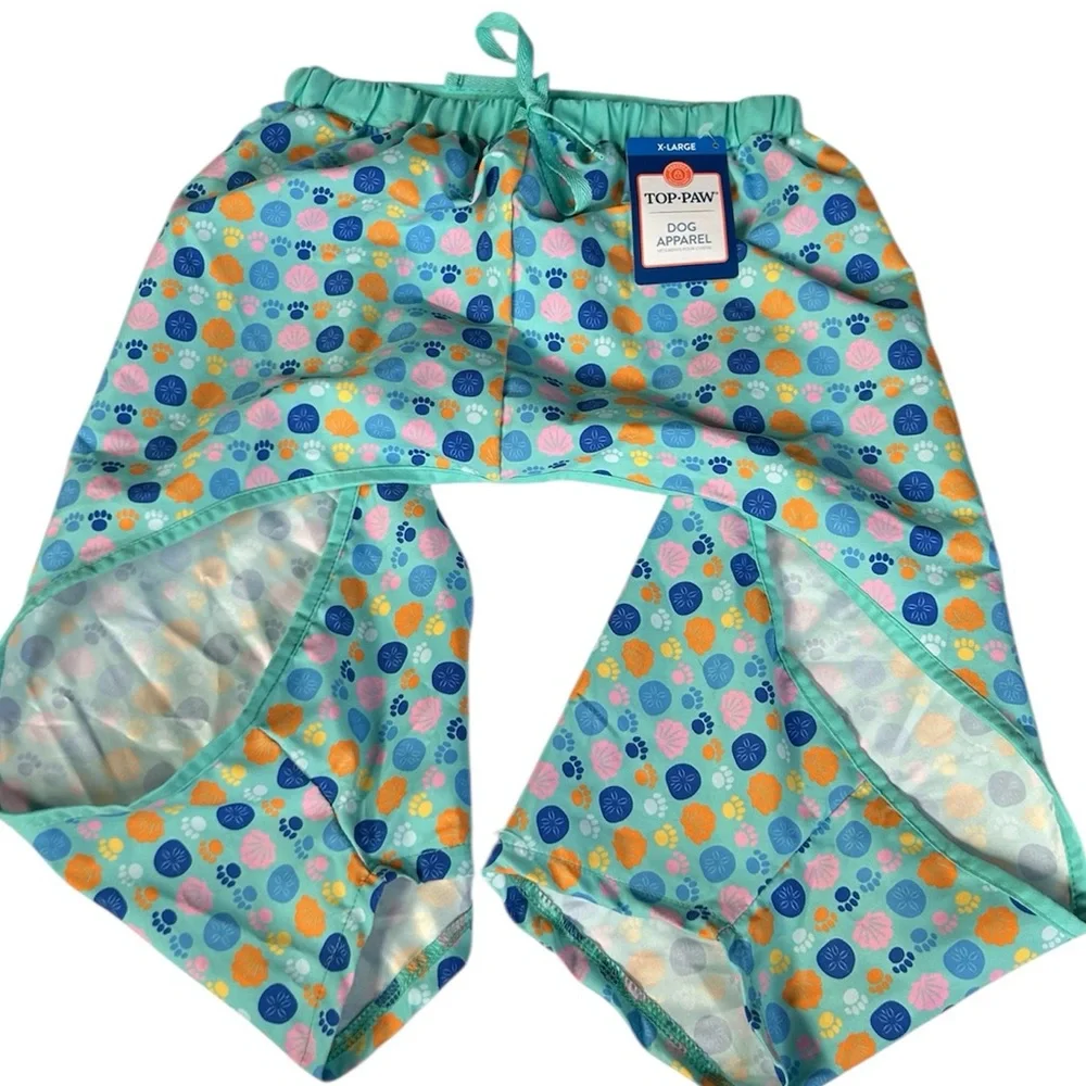 NEW Top Paw Seashell Dog Shorts Trunks XL